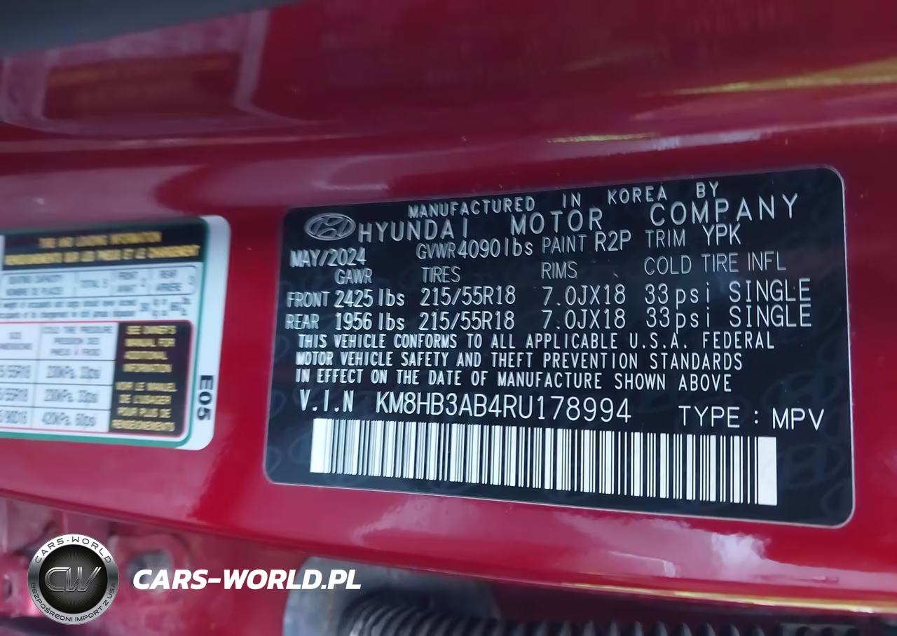 2024 Hyundai Kona Sel VIN:KM8HB3AB4RU178994 - 9