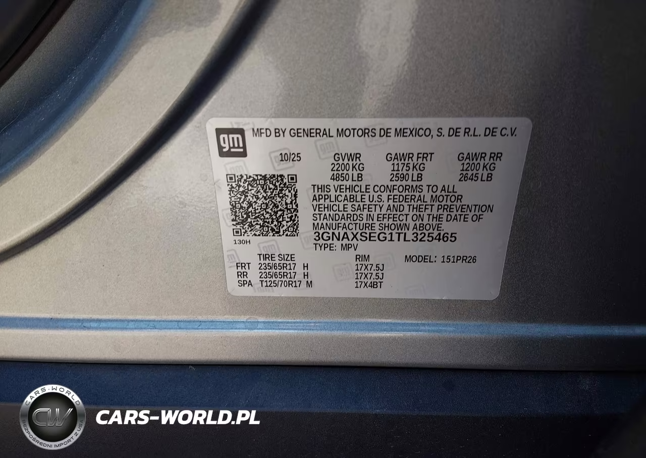 2026 Chevrolet Equinox Awd Activ VIN:3GNAXSEG1TL325465 - 9