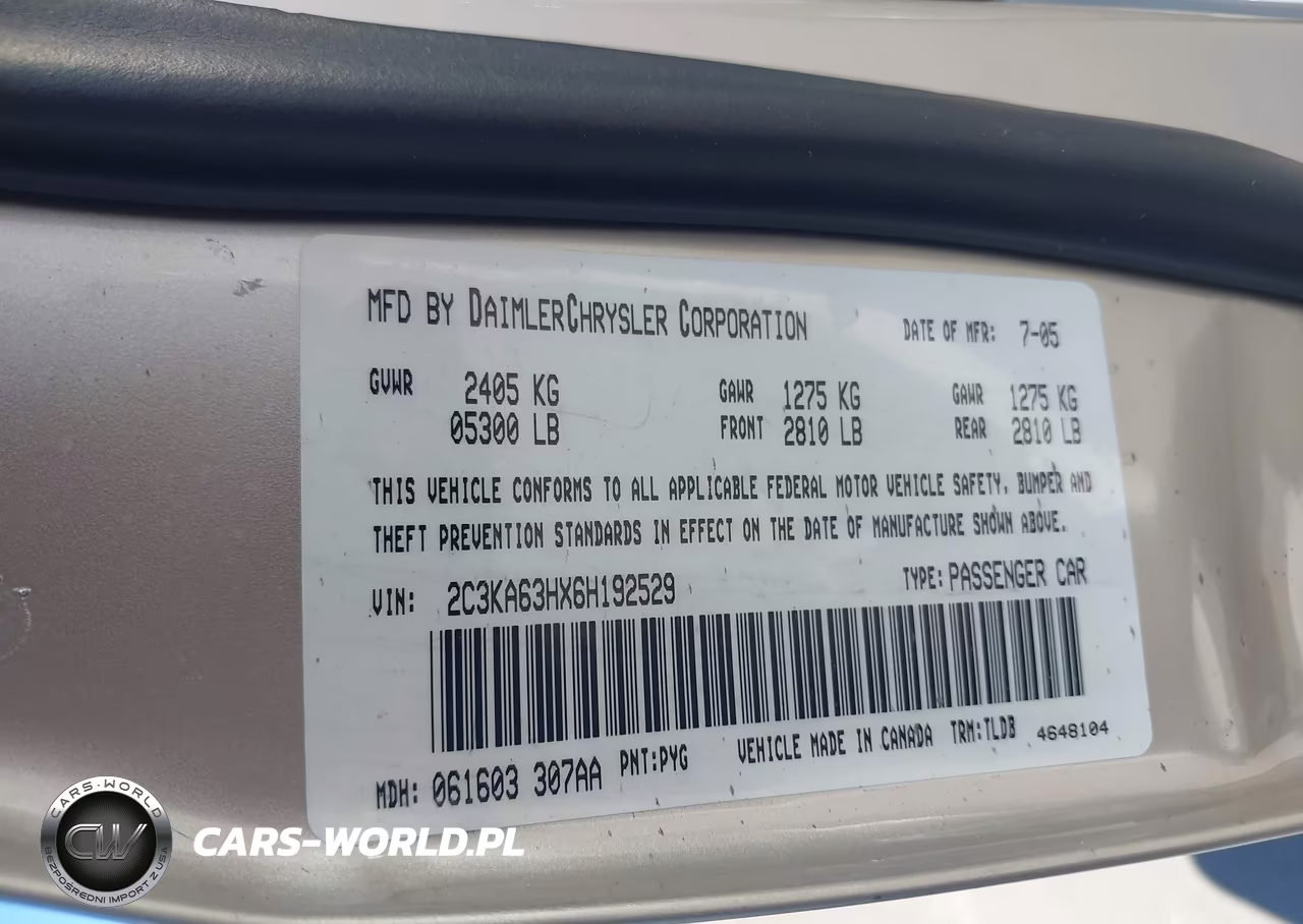 2006 Chrysler 300C VIN:2C3KA63HX6H192529 - 9