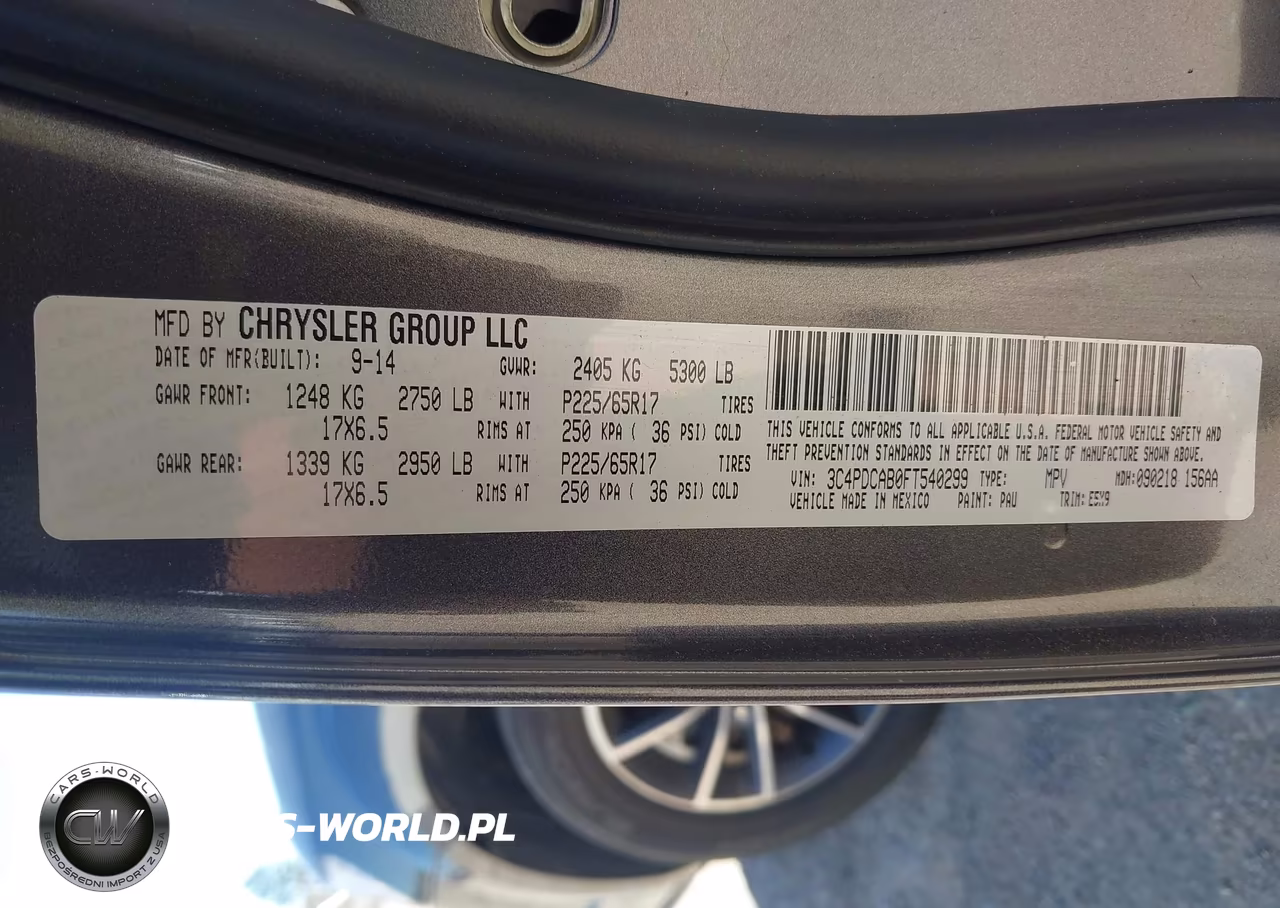 2015 Dodge Journey American Value Pkg VIN:3C4PDCAB0FT540299 - 9