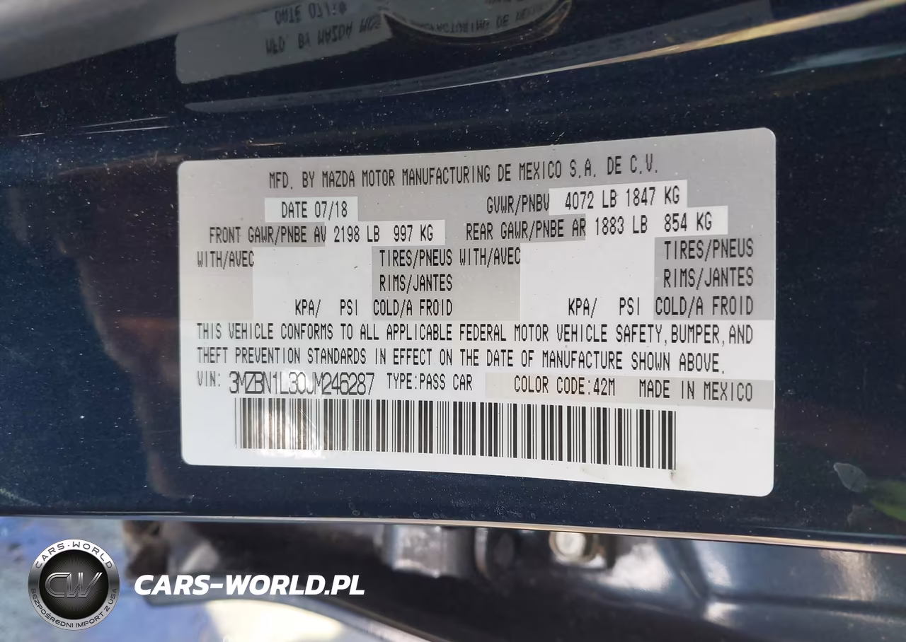 2018 Mazda Mazda3 5-Door Touring VIN:3MZBN1L30JM246287 - 9