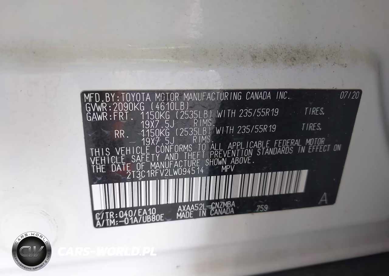 2020 Toyota Rav4 Xle Premium VIN:2T3C1RFV2LW094514 - 9