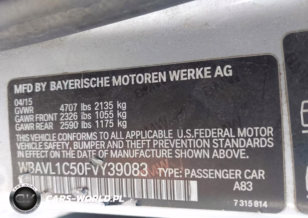 2015 BMW X1 xDrive28I VIN:WBAVL1C50FVY39083 - 9