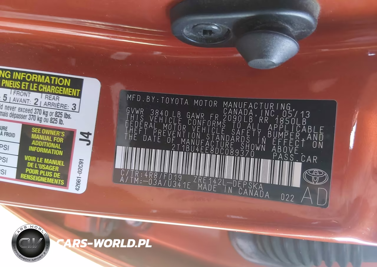 2013 Toyota Corolla S Special Edition VIN:2T1BU4EE8DC089370 - 9