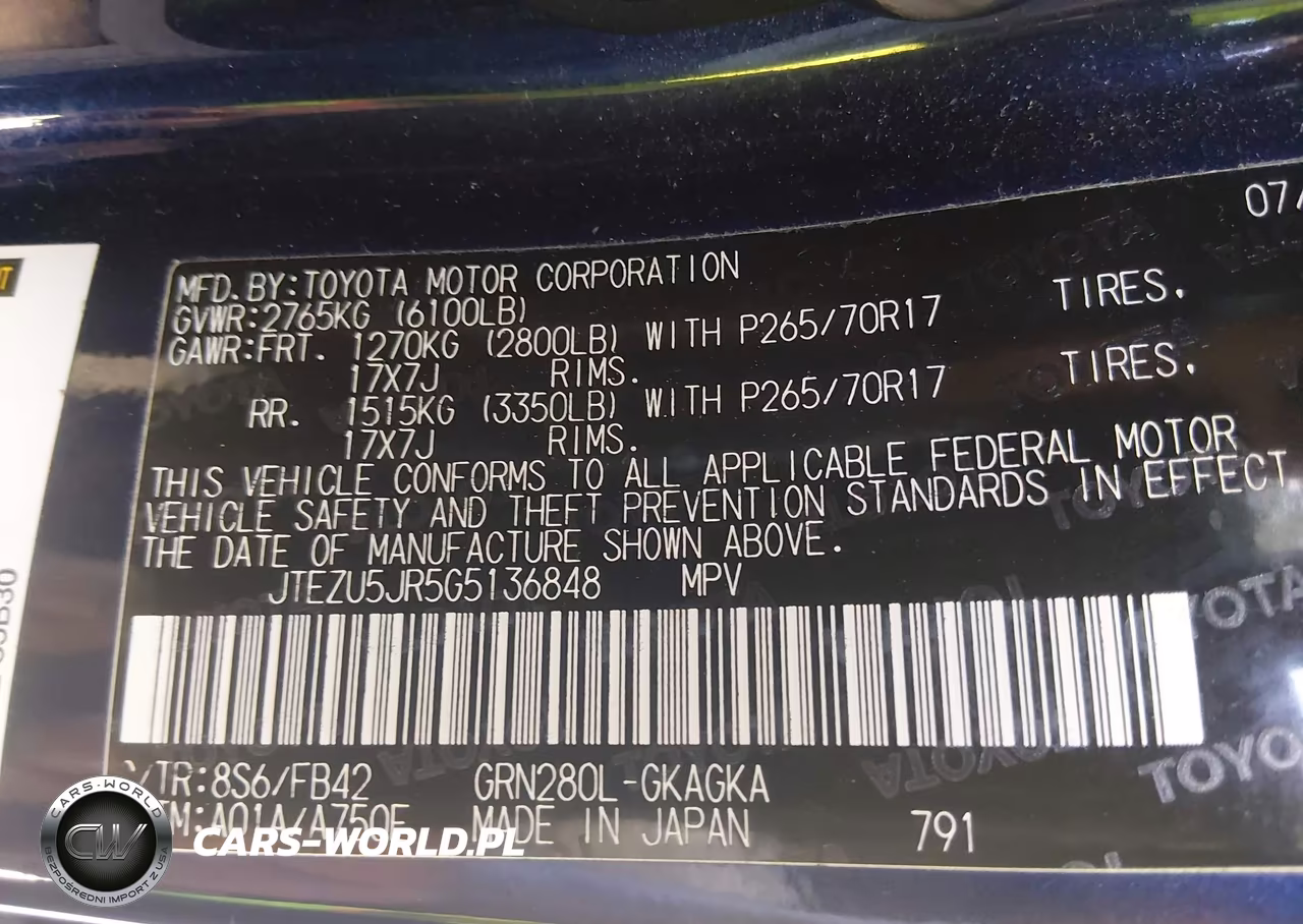 2016 Toyota 4Runner Sr5 VIN:JTEZU5JR5G5136848 - 9