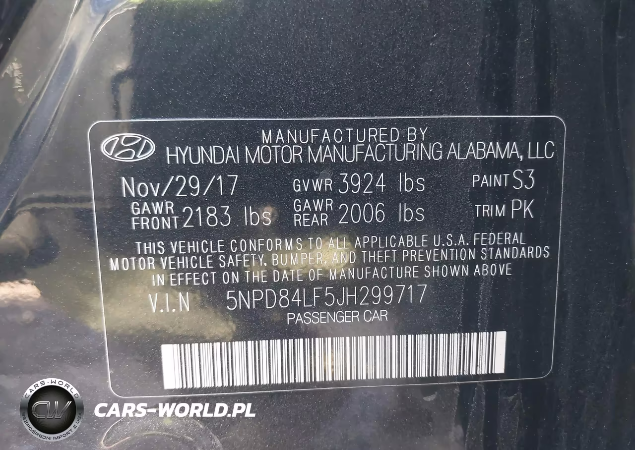 2018 Hyundai Elantra Sel VIN:5NPD84LF5JH299717 - 9