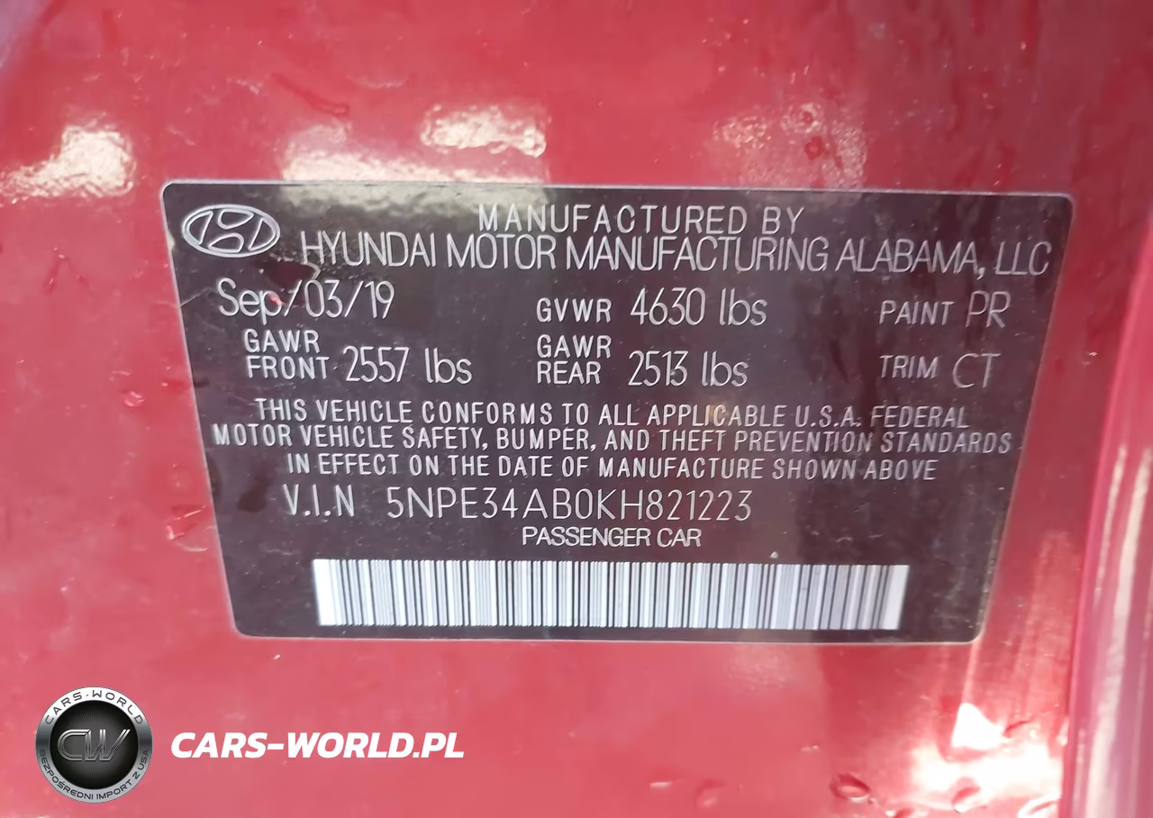2019 Hyundai Sonata Limited 2.0T VIN:5NPE34AB0KH821223 - 9
