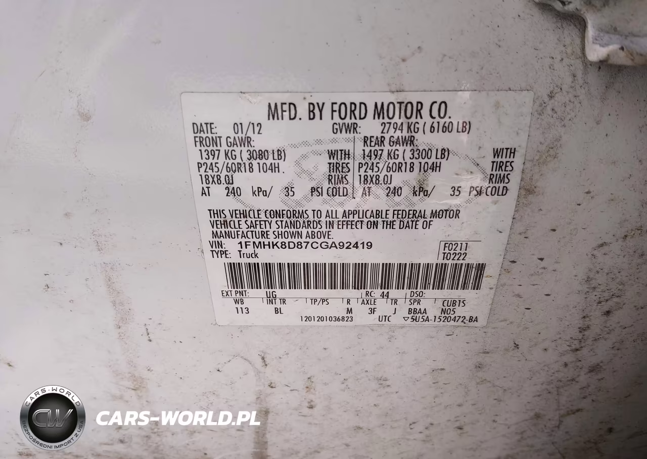 2012 Ford Explorer Xlt VIN:1FMHK8D87CGA92419 - 9