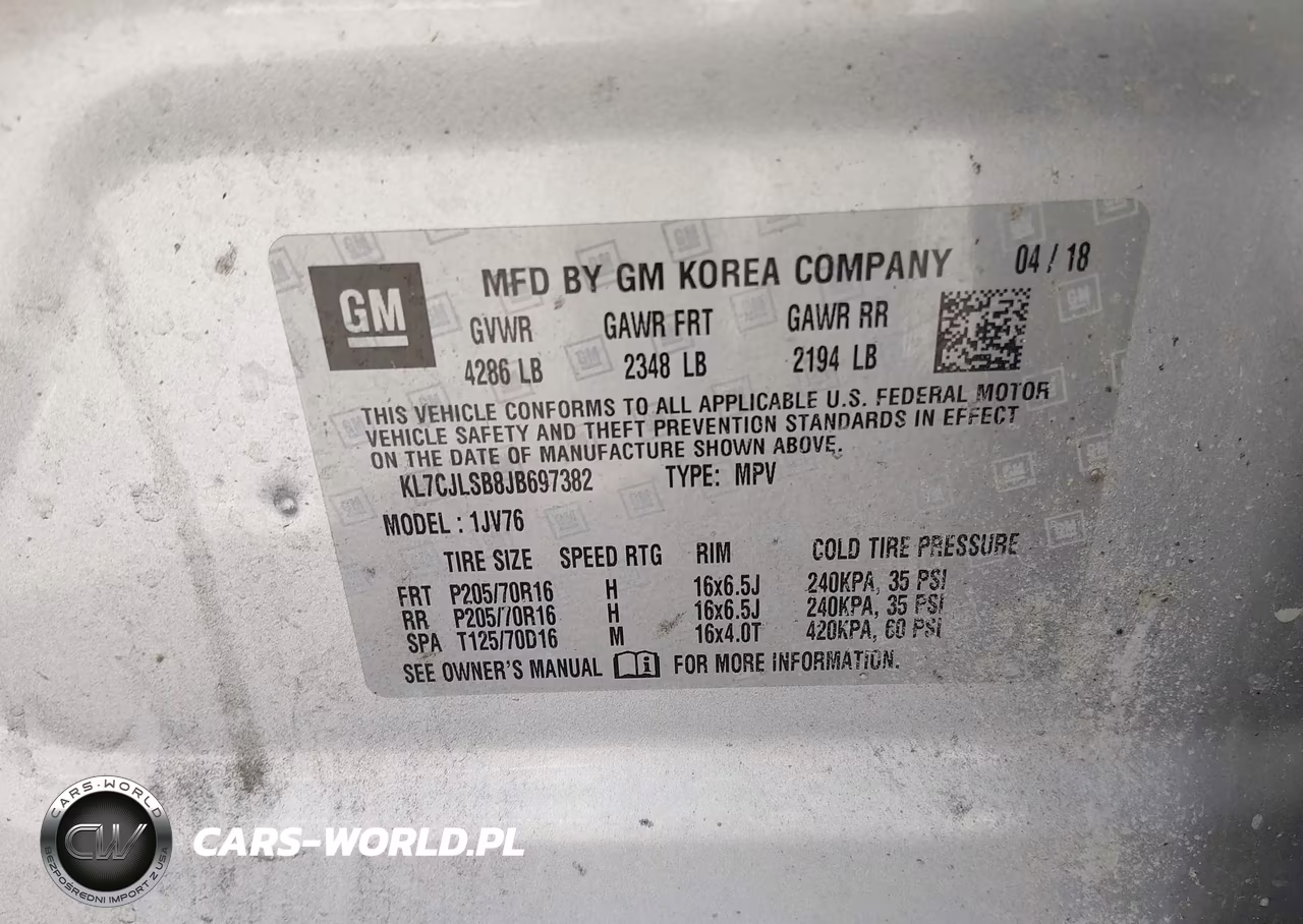 2018 Chevrolet Trax Lt VIN:KL7CJLSB8JB697382 - 9