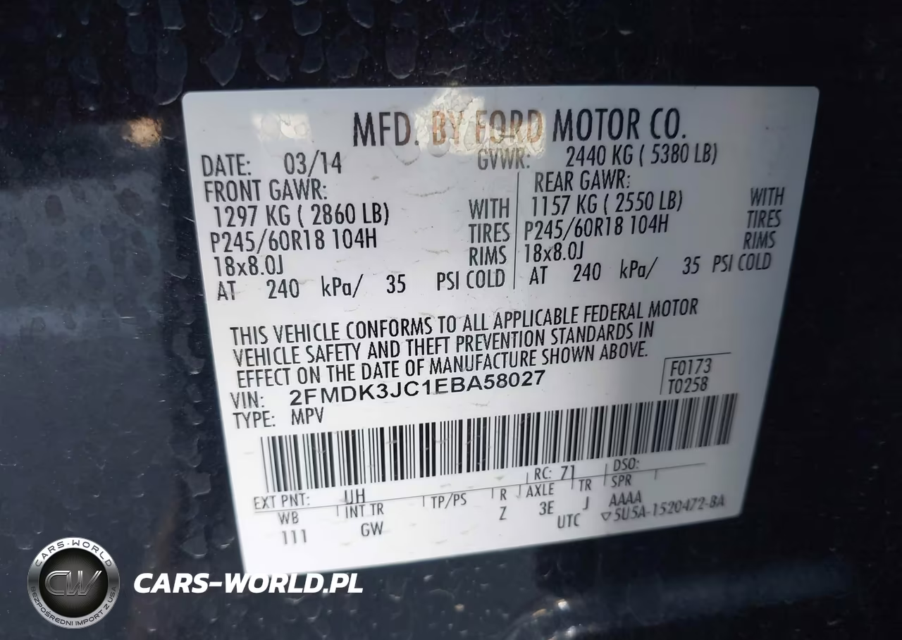 2014 Ford Edge Sel VIN:2FMDK3JC1EBA58027 - 9