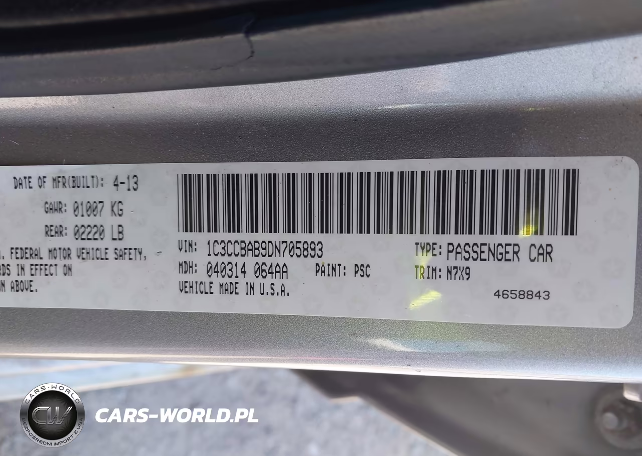 2013 Chrysler 200 Lx VIN:1C3CCBAB9DN705893 - 9