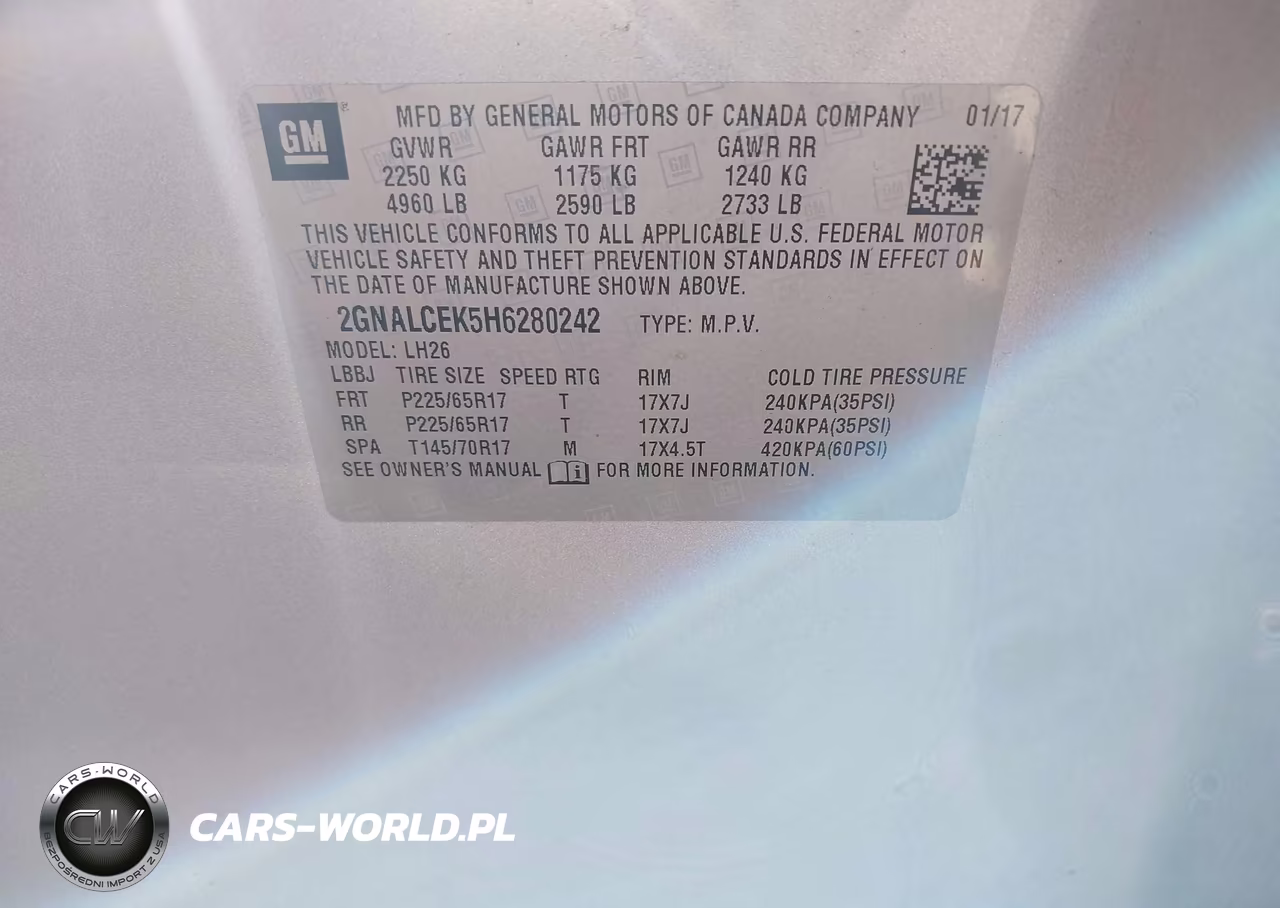2017 Chevrolet Equinox Lt VIN:2GNALCEK5H6280242 - 9