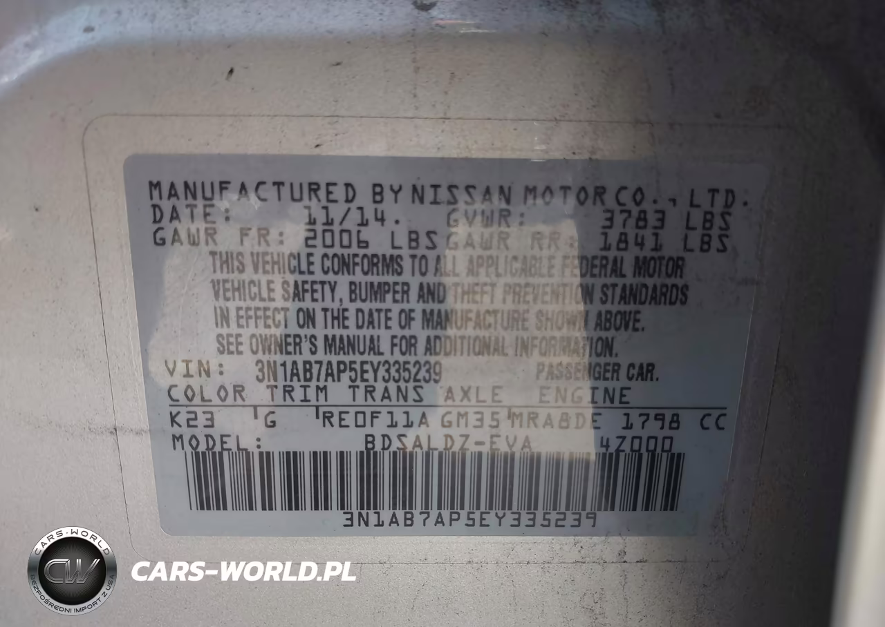 2014 Nissan Sentra Sv VIN:3N1AB7AP5EY335239 - 9