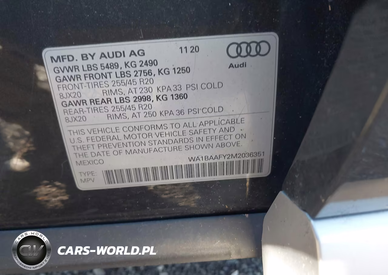 2021 Audi Q5 Premium Plus VIN:WA1BAAFY2M2036351 - 9