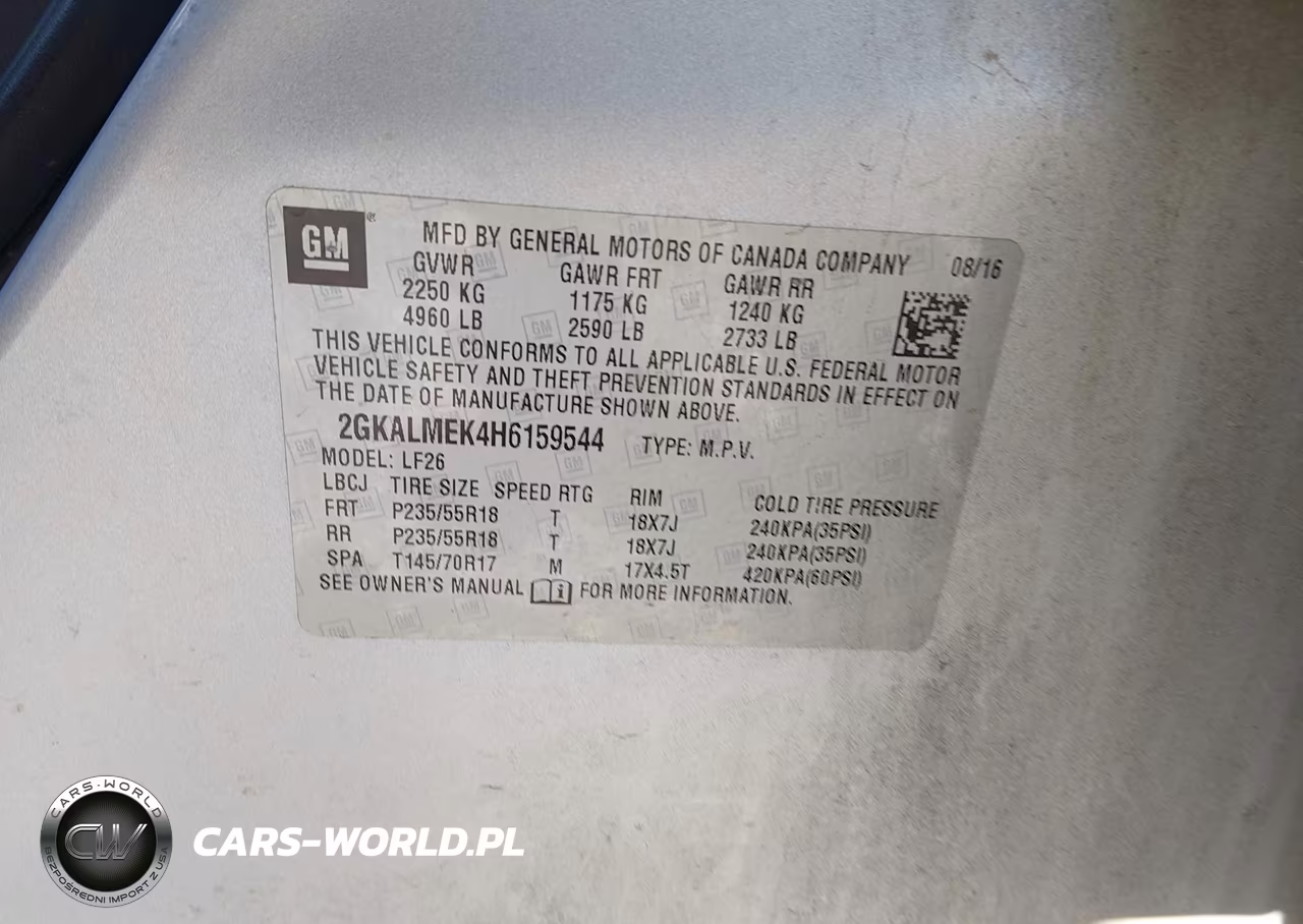 2017 GMC Terrain Sle-1 VIN:2GKALMEK4H6159544 - 9