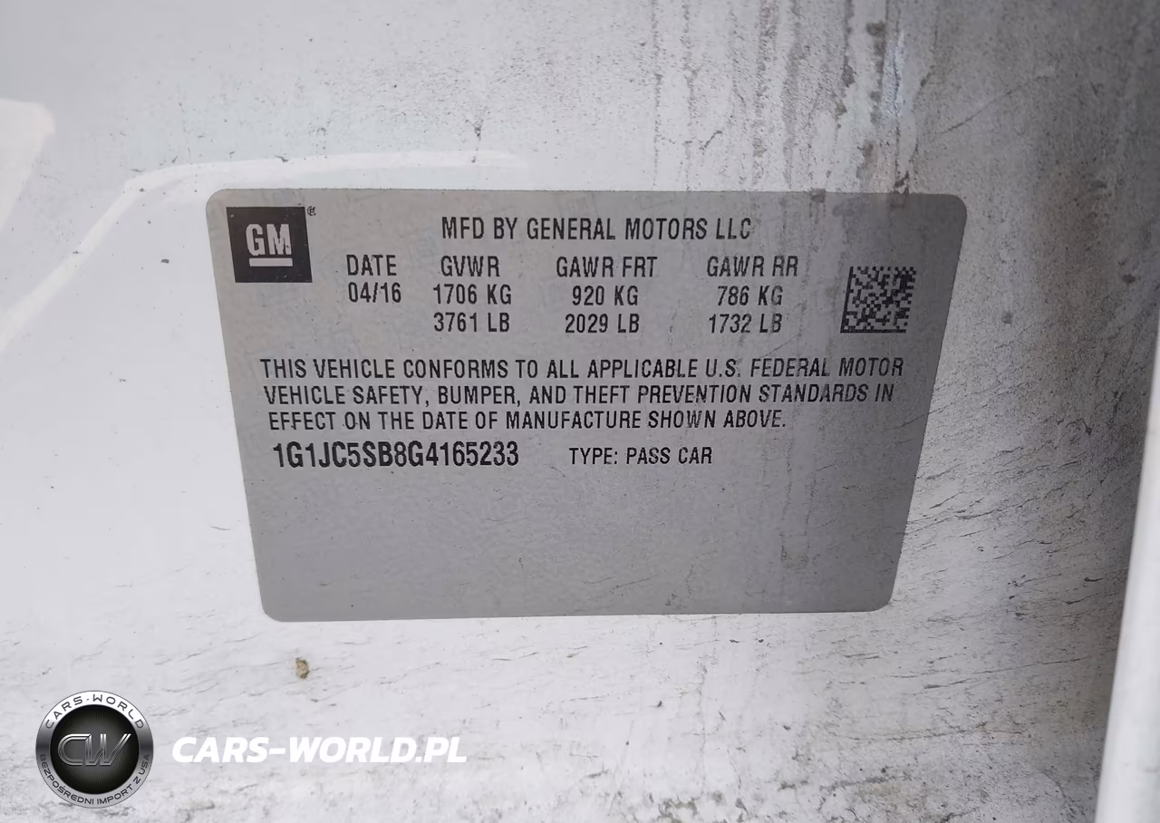 2016 Chevrolet Sonic Lt Auto VIN:1G1JC5SB8G4165233 - 9
