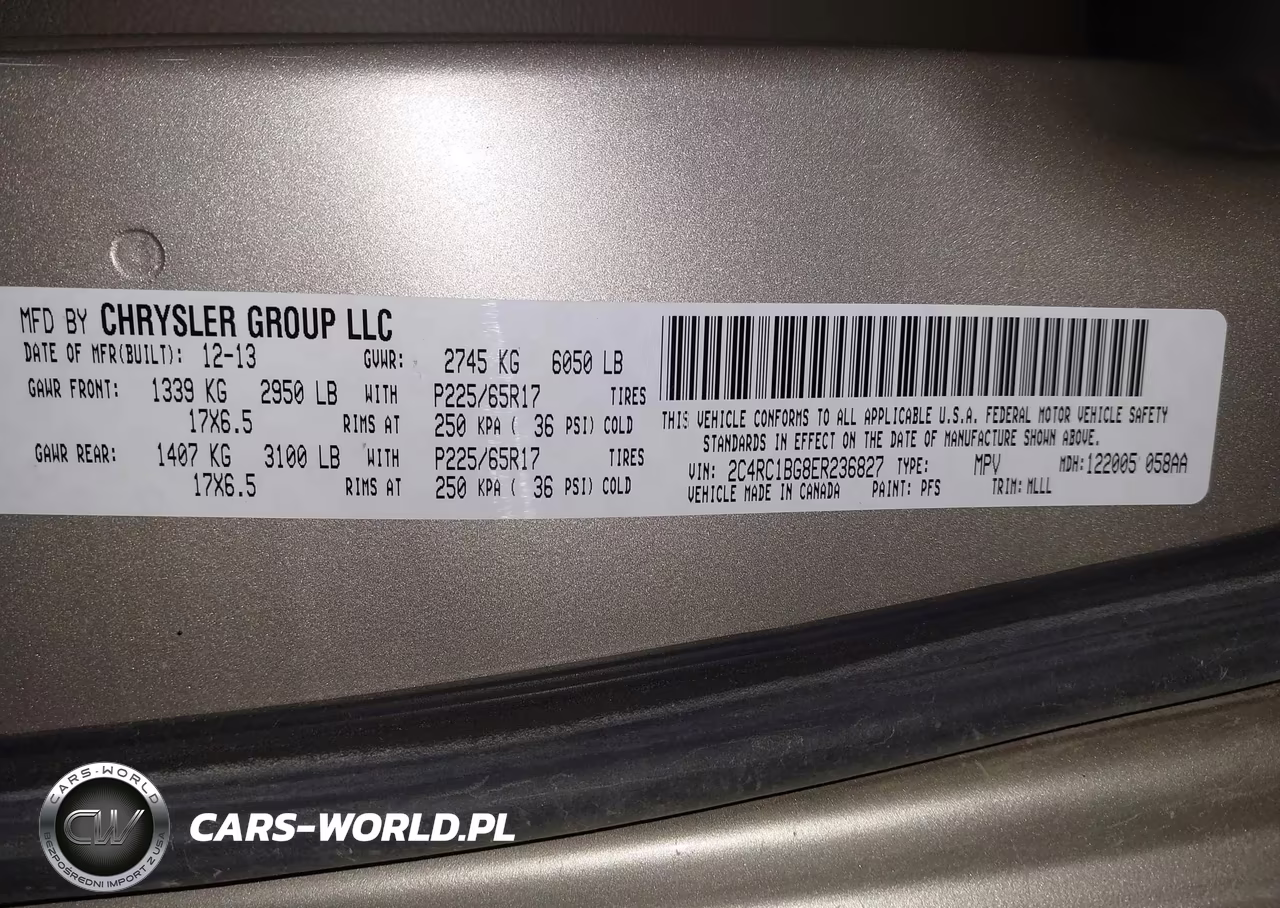 2014 Chrysler Town & Country Touring VIN:2C4RC1BG8ER236827 - 9