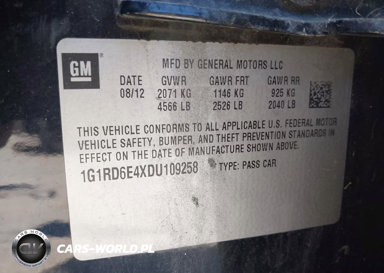 2013 Chevrolet Volt VIN:1G1RD6E4XDU109258 - 9