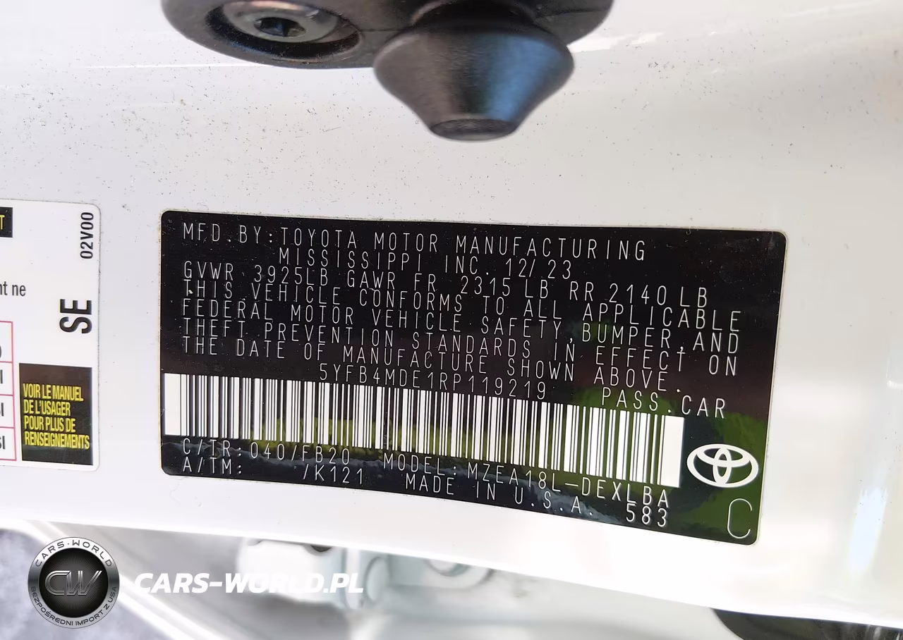 2024 Toyota Corolla Le VIN:5YFB4MDE1RP119219 - 9