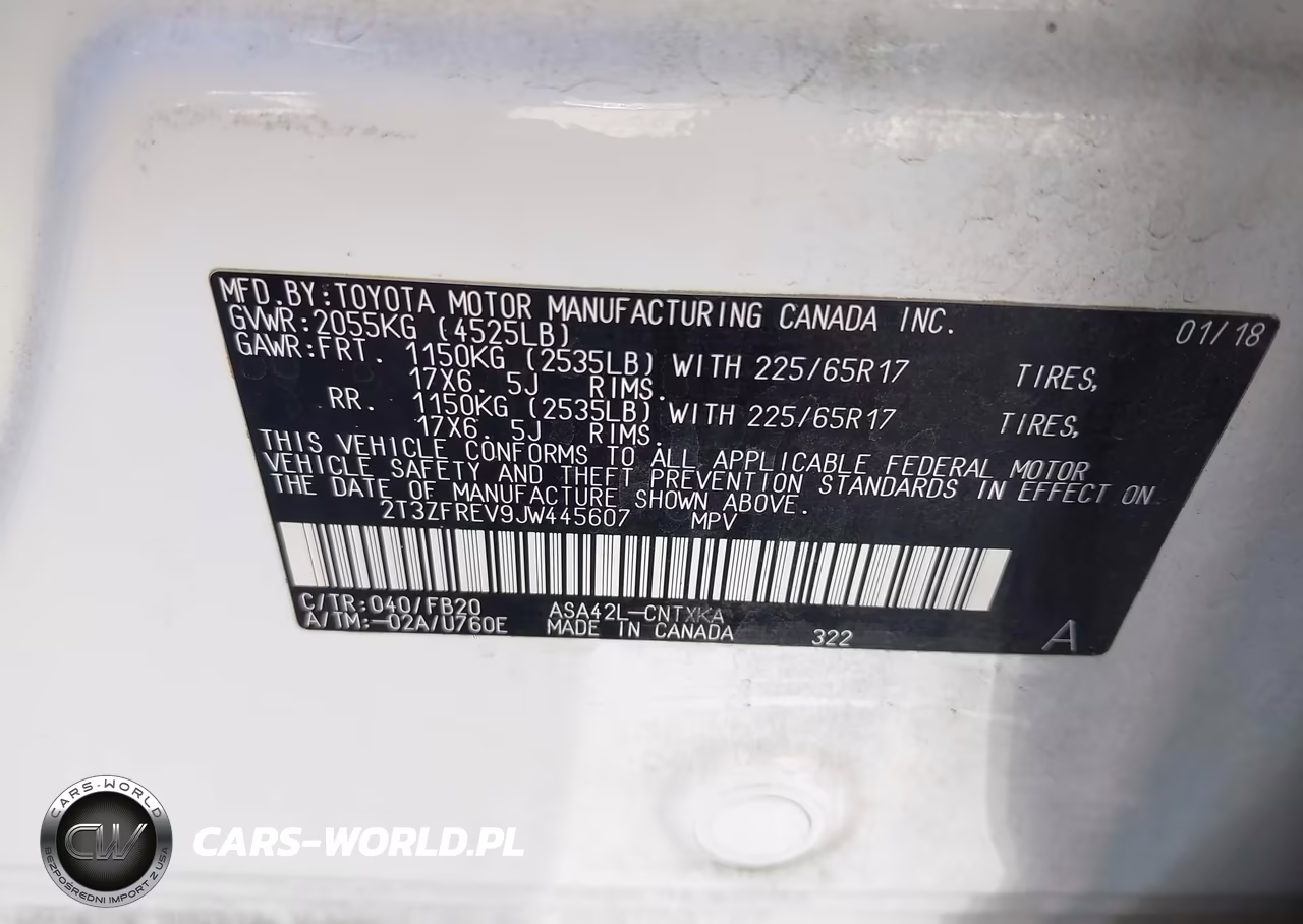 2018 Toyota Rav4 Le VIN:2T3ZFREV9JW445607 - 9