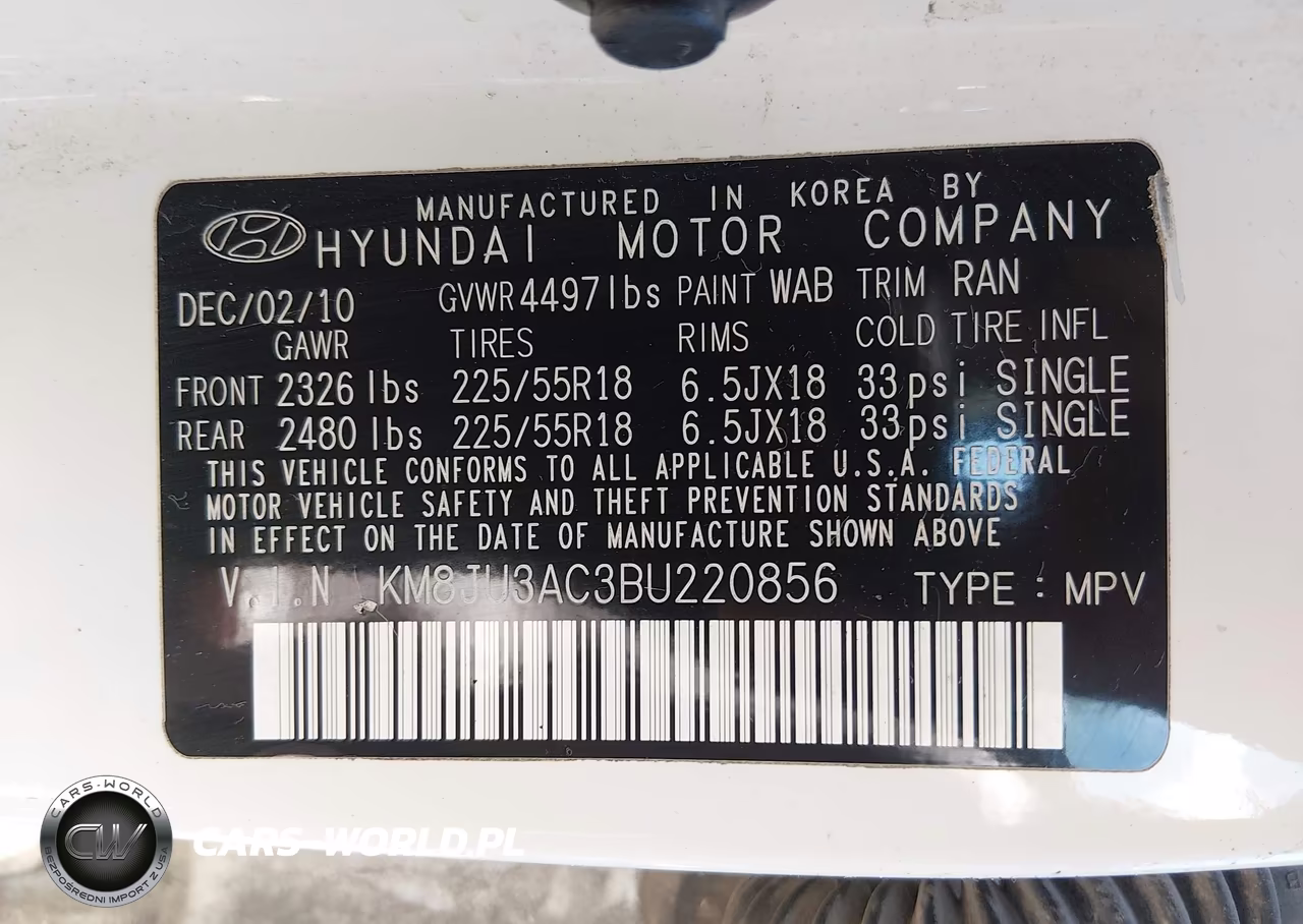 2011 Hyundai Tucson Limited VIN:KM8JU3AC3BU220856 - 9