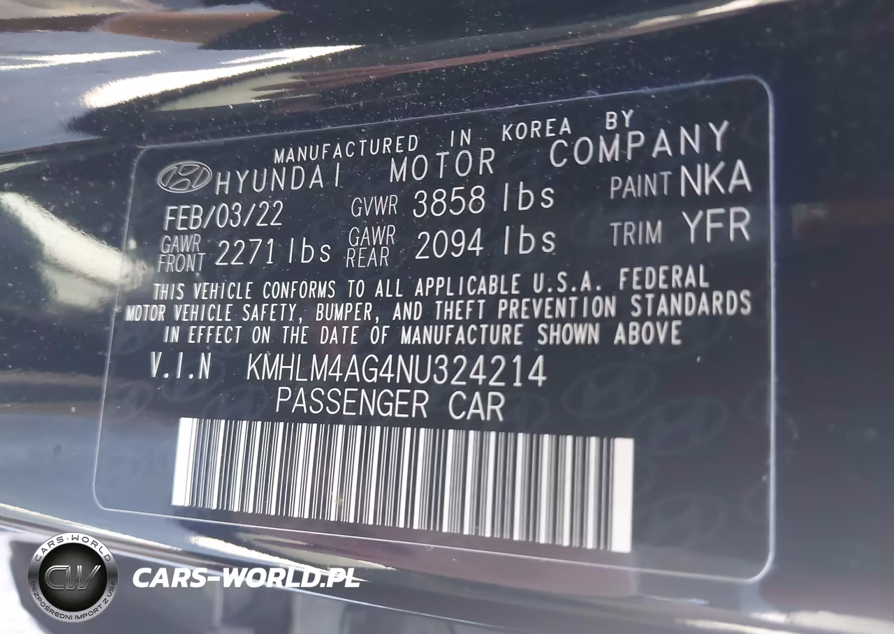 2022 Hyundai Elantra Sel VIN:KMHLM4AG4NU324214 - 9