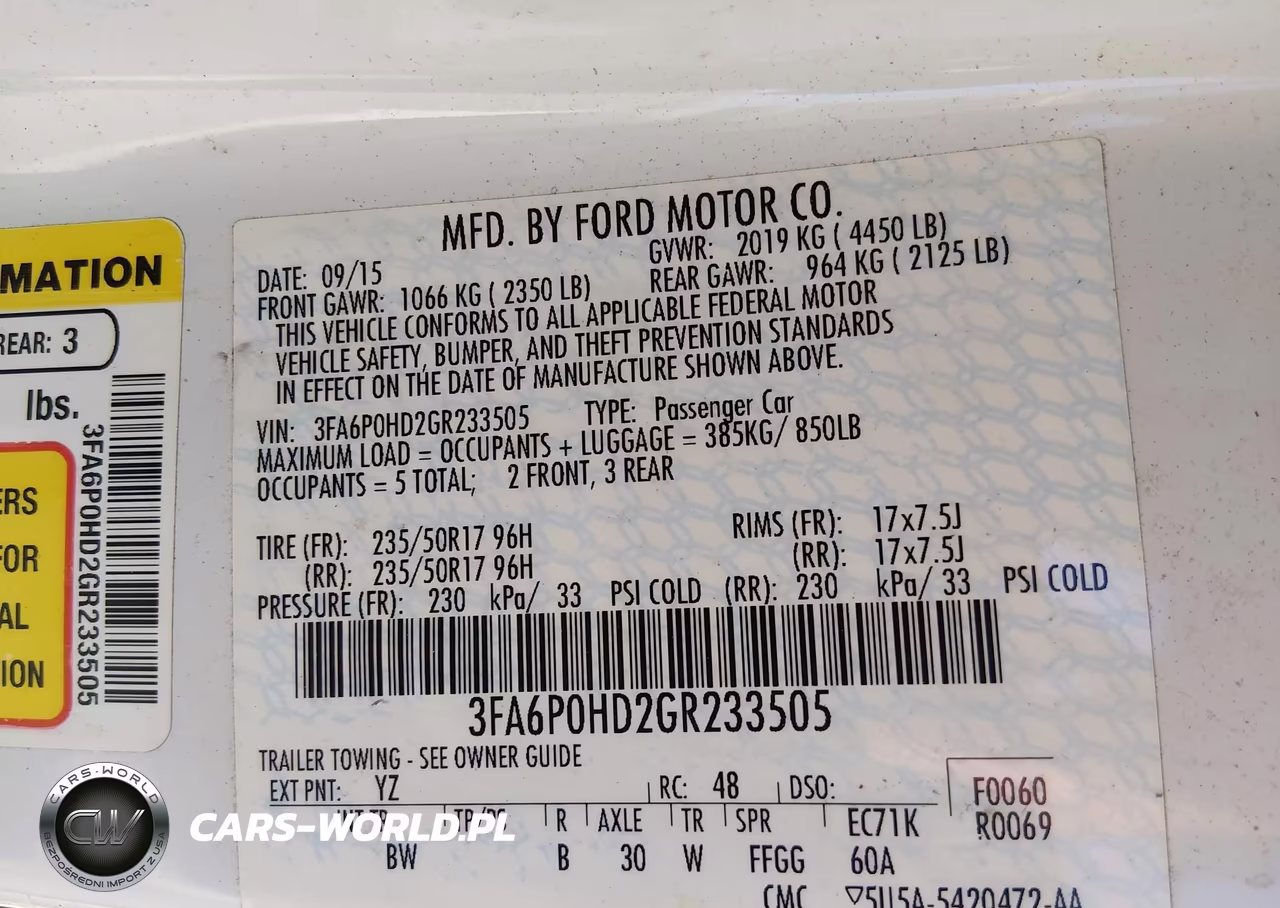 2016 Ford Fusion Se VIN:3FA6P0HD2GR233505 - 9
