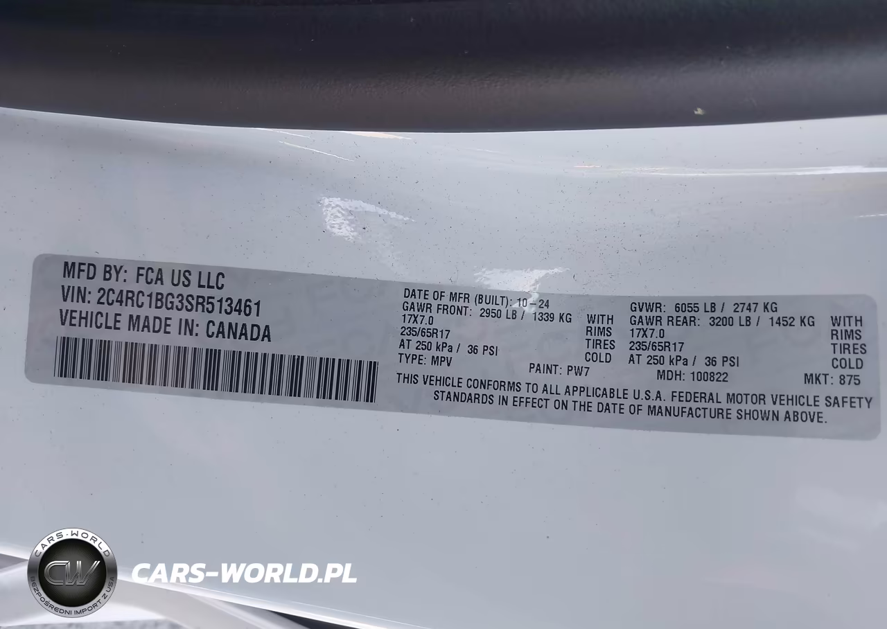 2025 Chrysler Pacifica Select VIN:2C4RC1BG3SR513461 - 9