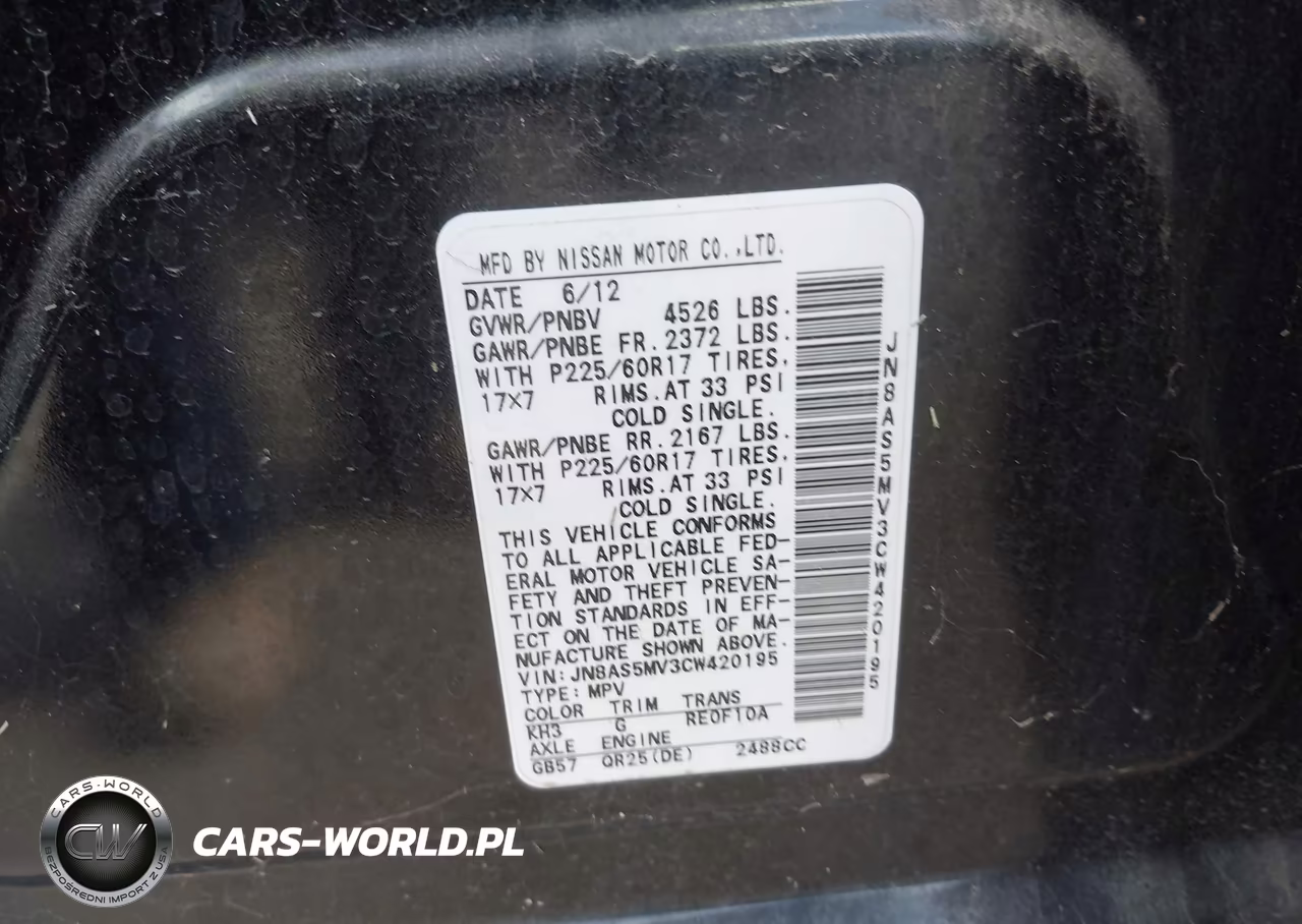 2012 Nissan Rogue S VIN:JN8AS5MV3CW420195 - 9