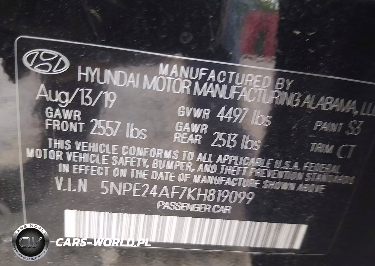 2019 Hyundai Sonata Se VIN:5NPE24AF7KH819099 - 9