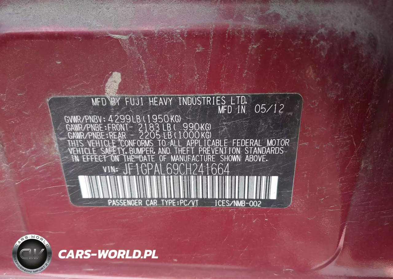 2012 Subaru Impreza 2.0I Sport Premium VIN:JF1GPAL69CH241664 - 9