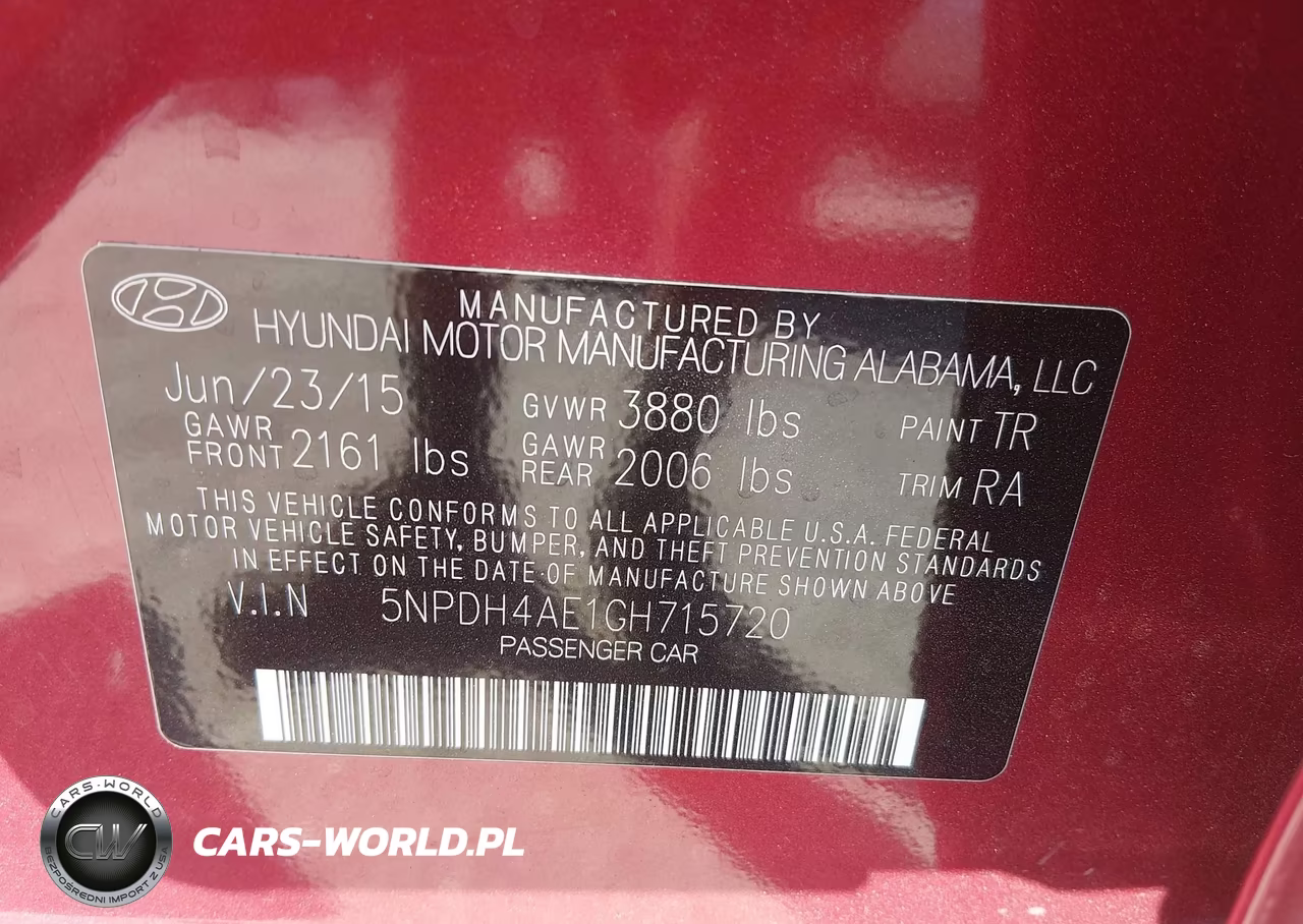 2016 Hyundai Elantra Se VIN:5NPDH4AE1GH715720 - 9