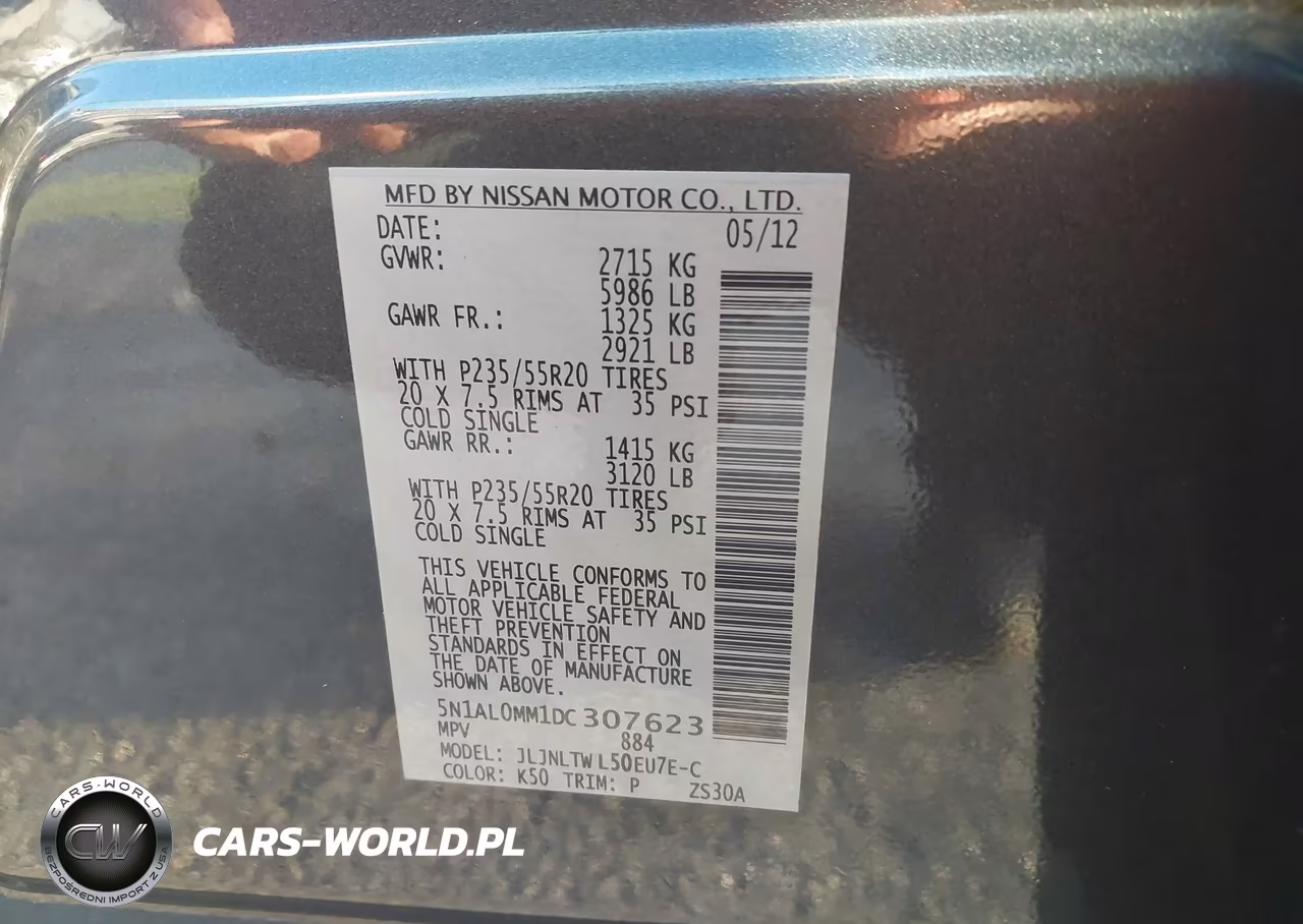 2013 Infiniti Jx35 VIN:5N1AL0MM1DC307623 - 9