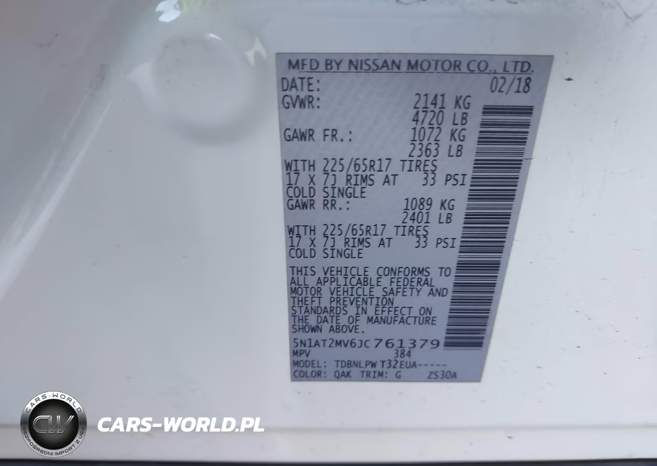 2018 Nissan Rogue S VIN:5N1AT2MV6JC761379 - 9