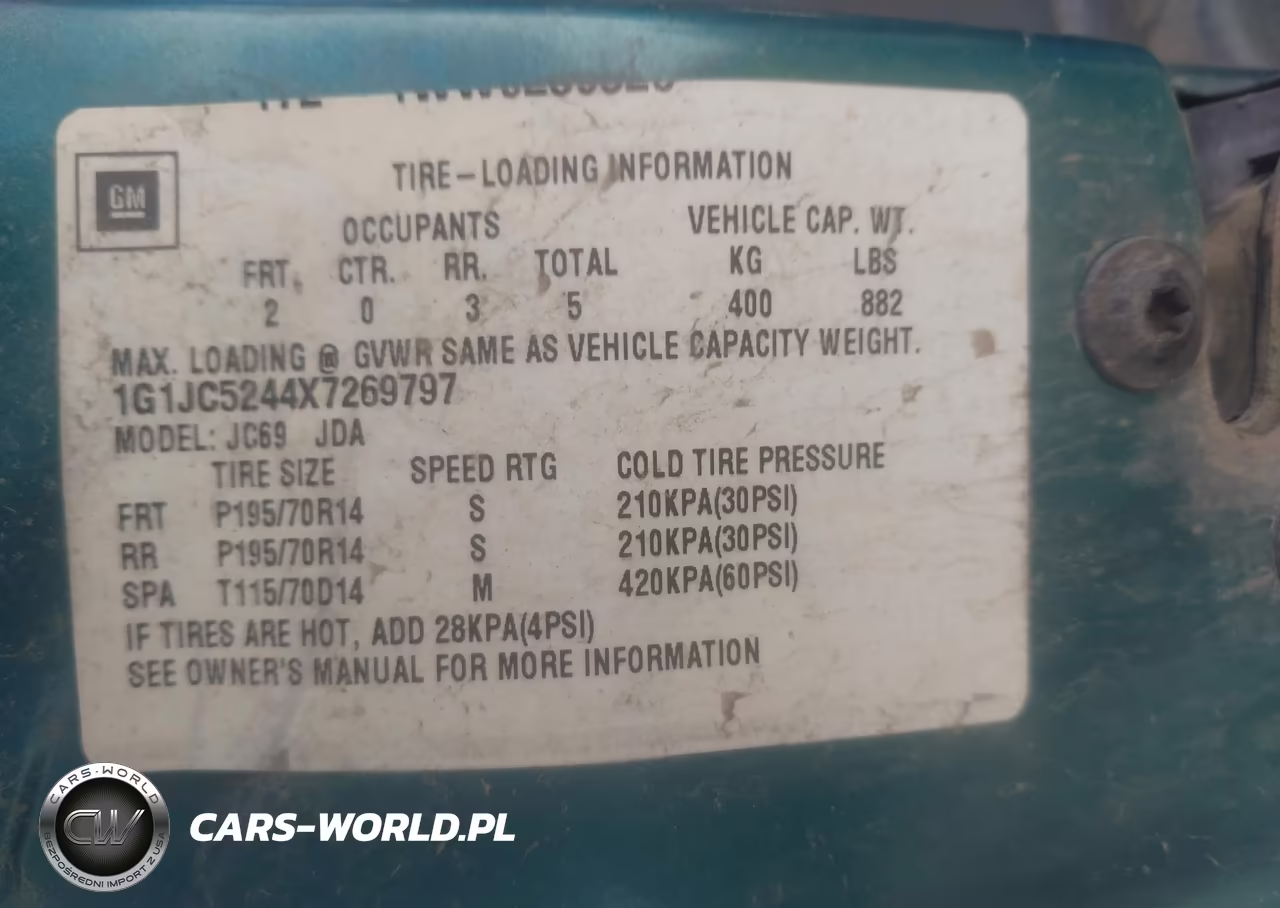 1999 Chevrolet Cavalier VIN:1G1JC5244X7269797 - 9