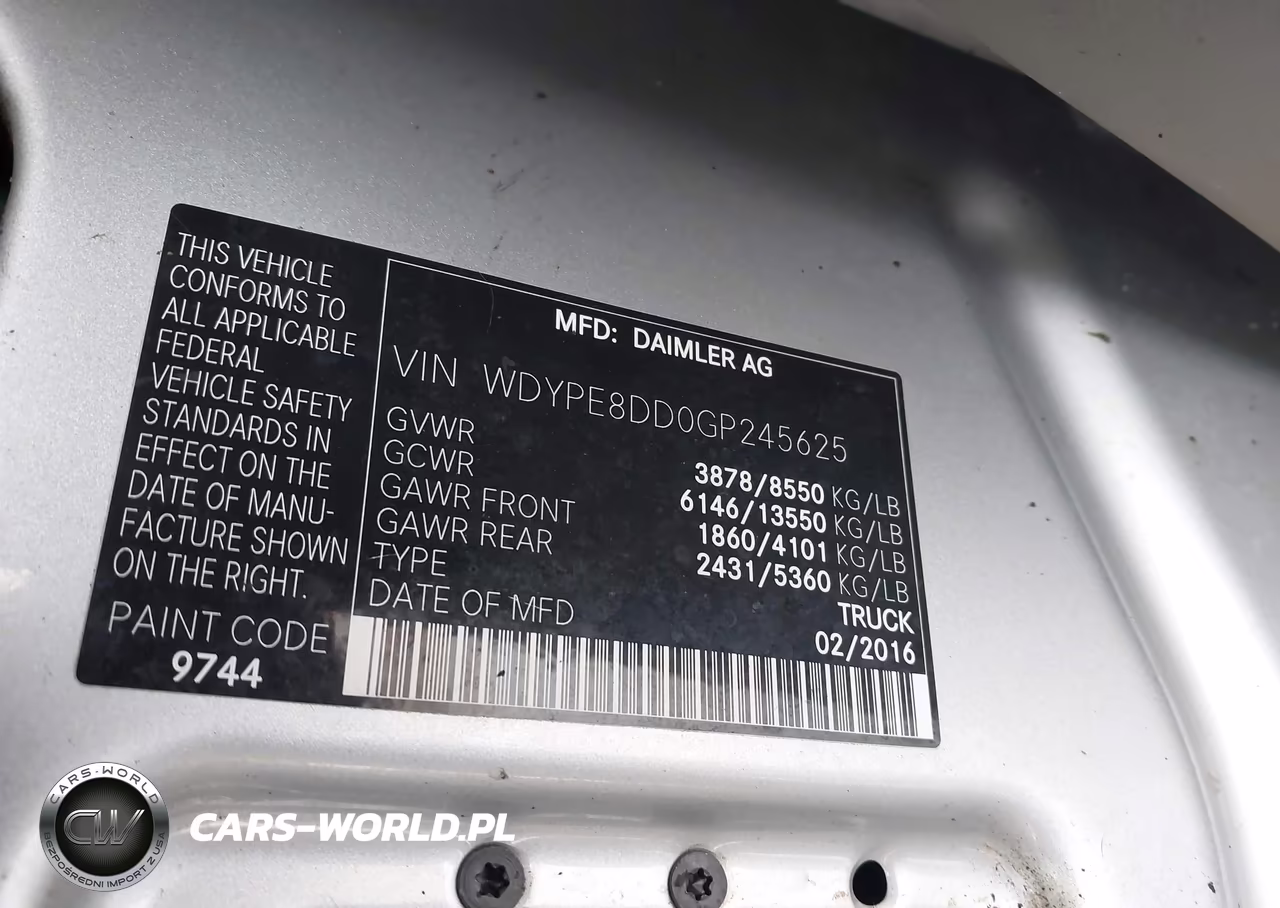 2016 Freightliner Sprinter 2500 High Roof-High Roof VIN:WDYPE8DD0GP245625 - 9