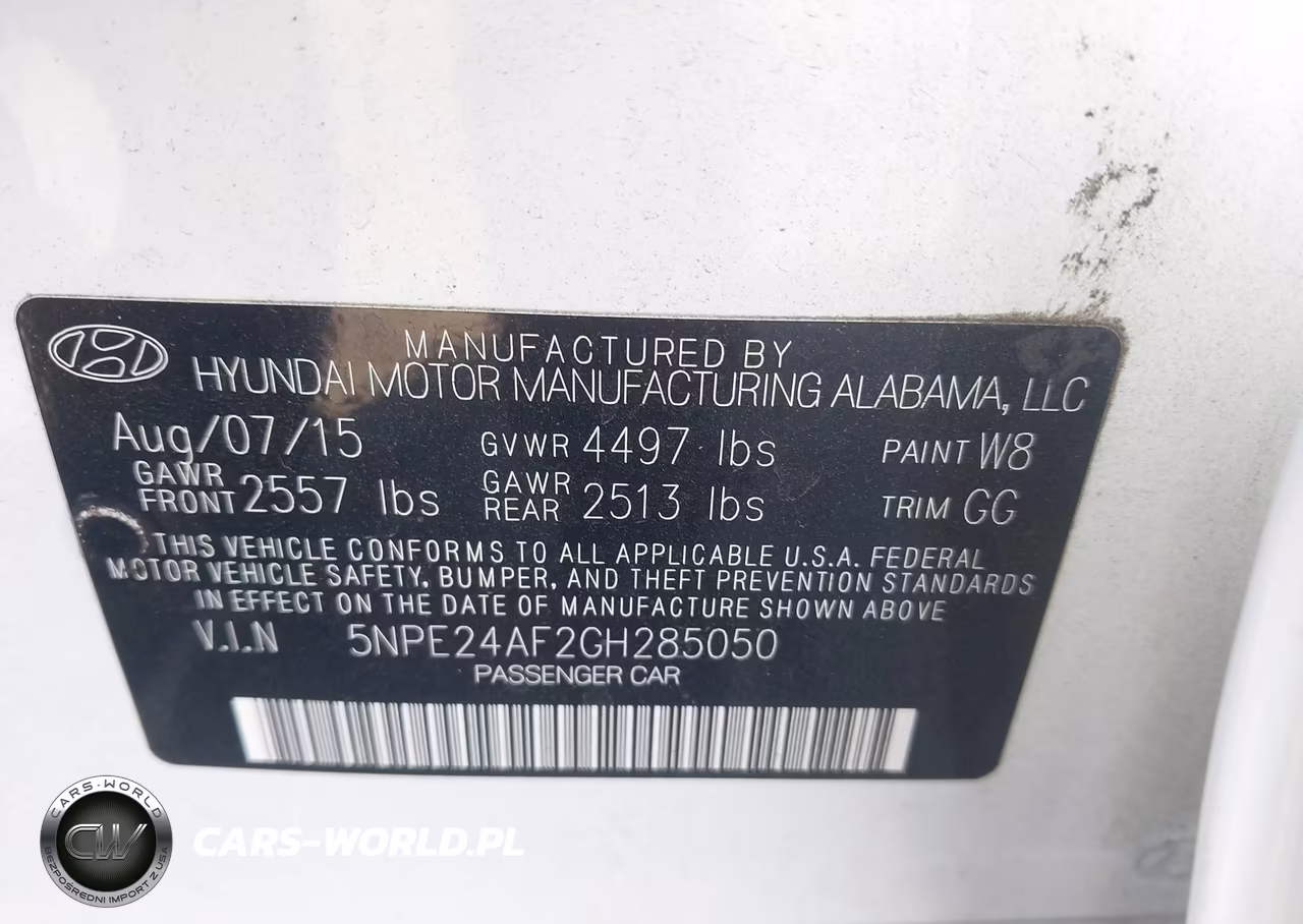 2016 Hyundai Sonata Se VIN:5NPE24AF2GH285050 - 9