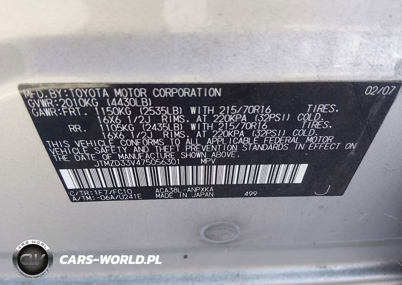 2007 Toyota Rav4 VIN:JTMZD33V475056301 - 9