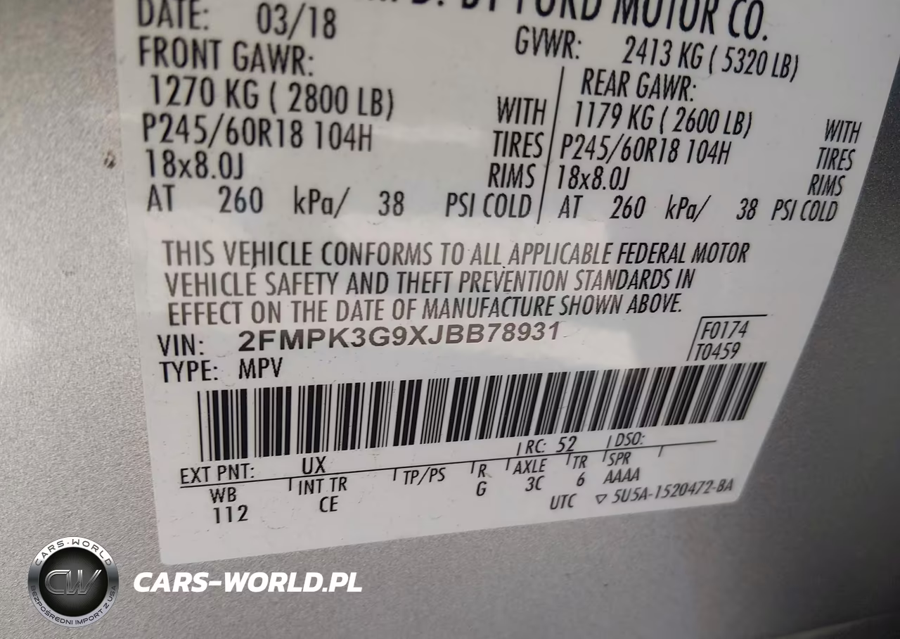 2018 Ford Edge Se VIN:2FMPK3G9XJBB78931 - 9