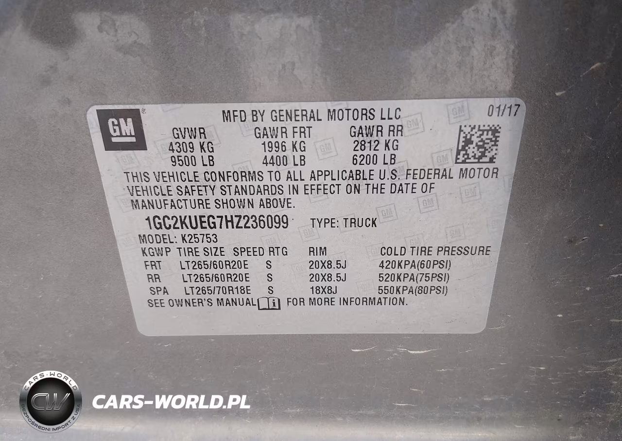 2017 Chevrolet Silverado 2500Hd Wt VIN:1GC2KUEG7HZ236099 - 9