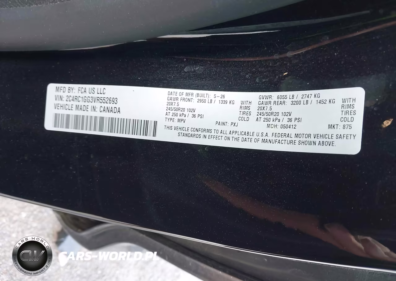 2027 Chrysler Pacifica VIN:2C4RC1GG3VR552693 - 9