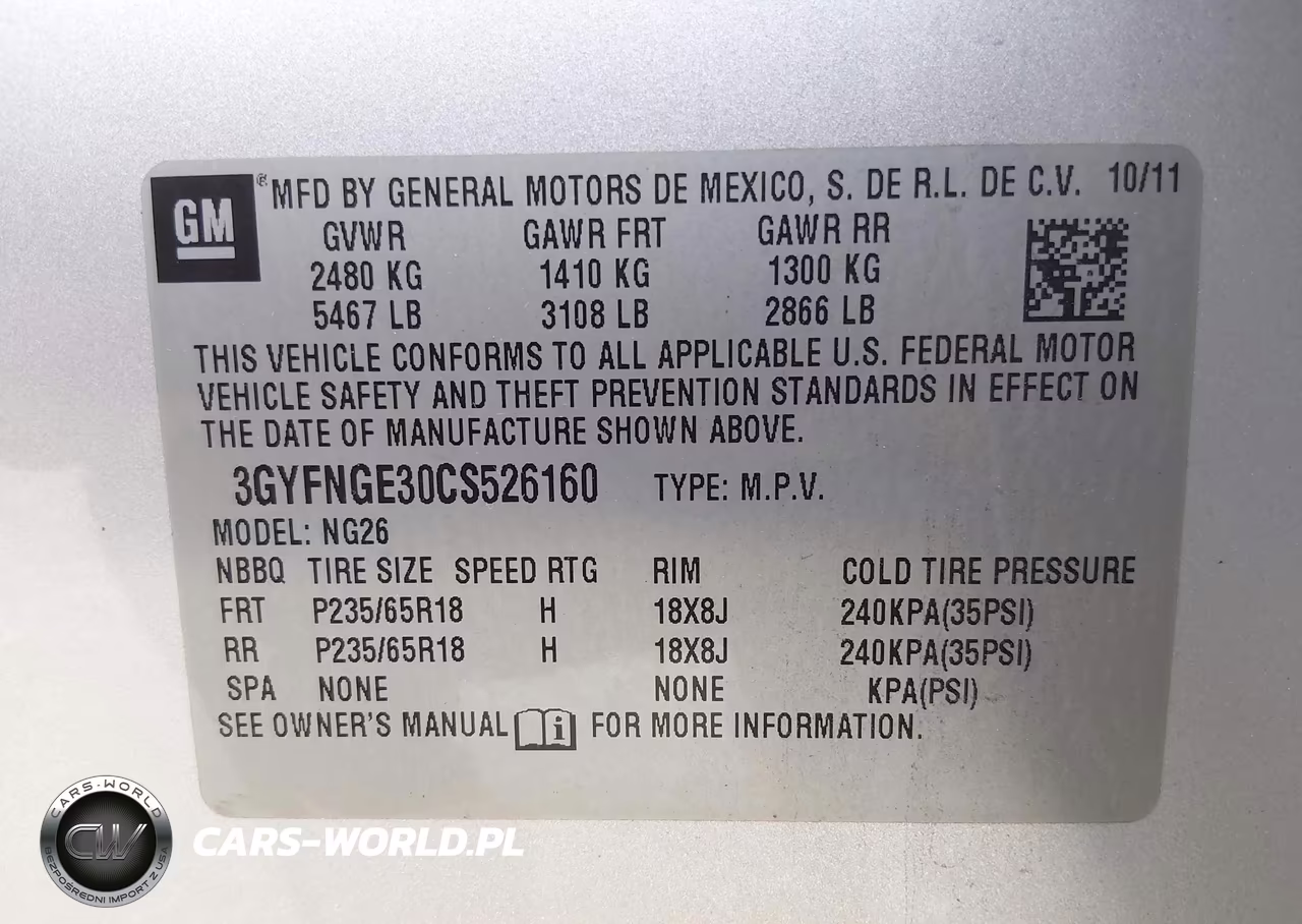 2012 Cadillac Srx Standard VIN:3GYFNGE30CS526160 - 9