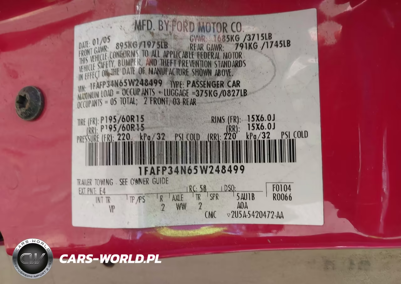 2005 Ford Focus Zx4 VIN:1FAFP34N65W248499 - 9