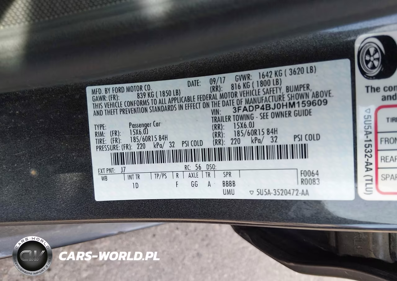 2017 Ford Fiesta Se VIN:3FADP4BJ0HM159609 - 9