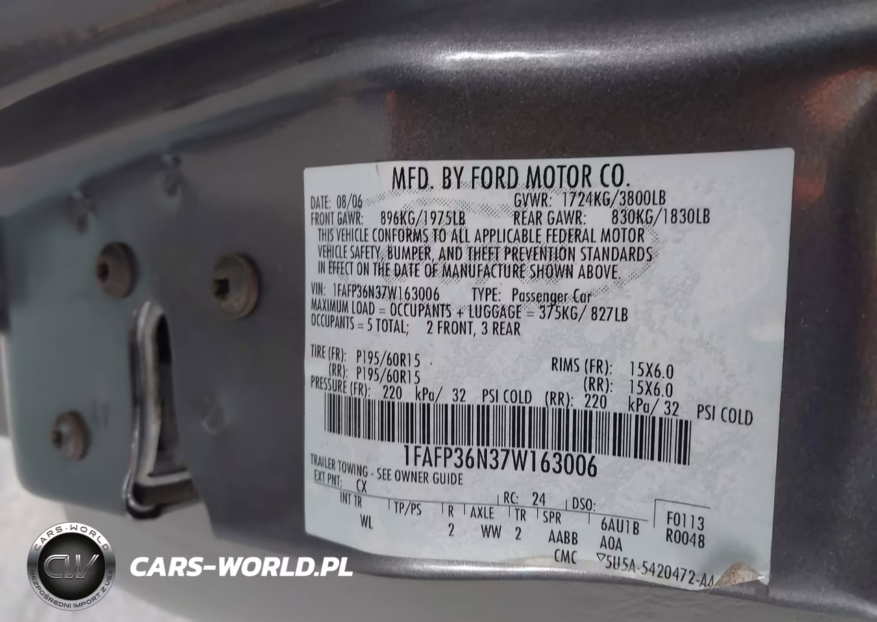 2007 Ford Focus Se-Ses VIN:1FAFP36N37W163006 - 9