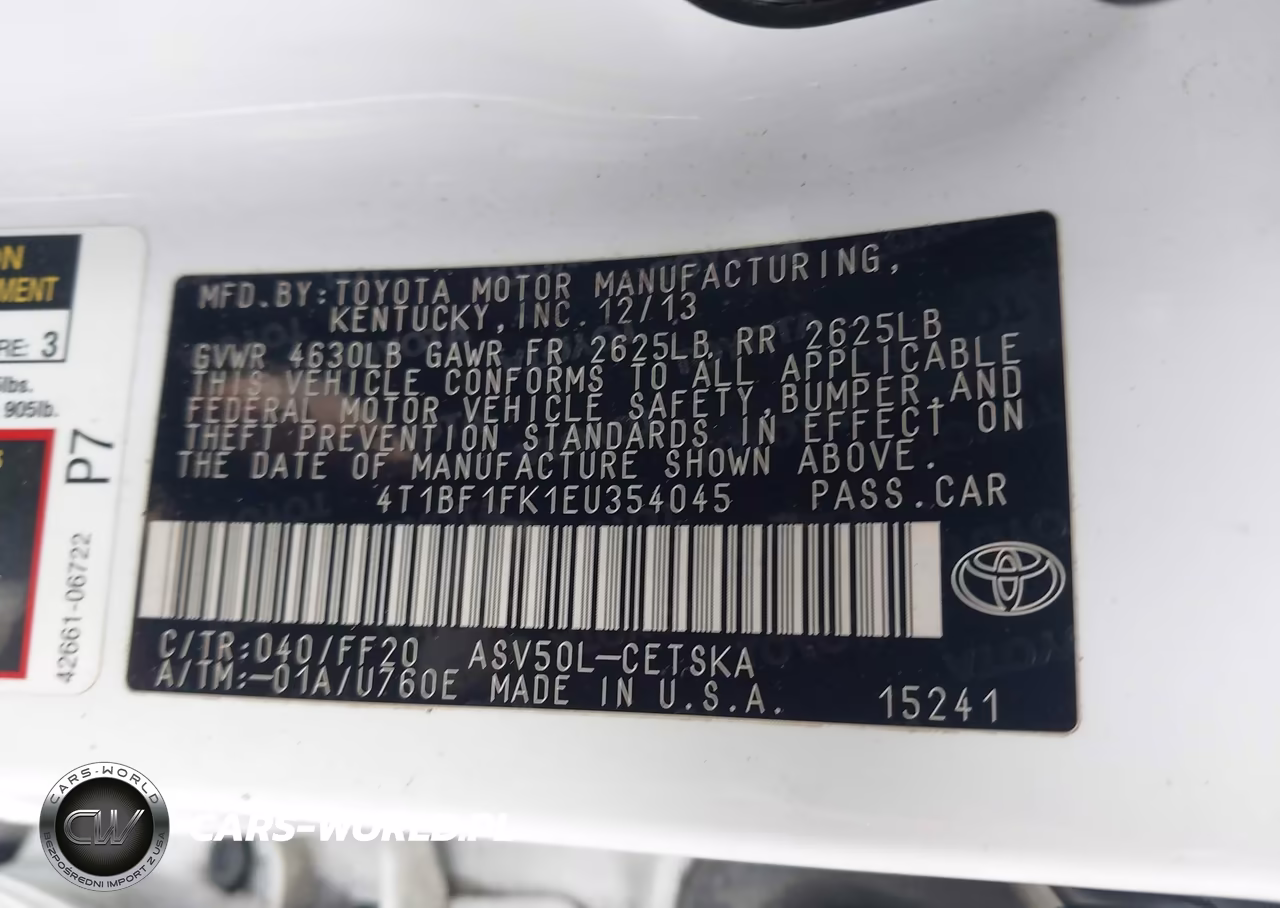 2014 Toyota Camry Se VIN:4T1BF1FK1EU354045 - 9