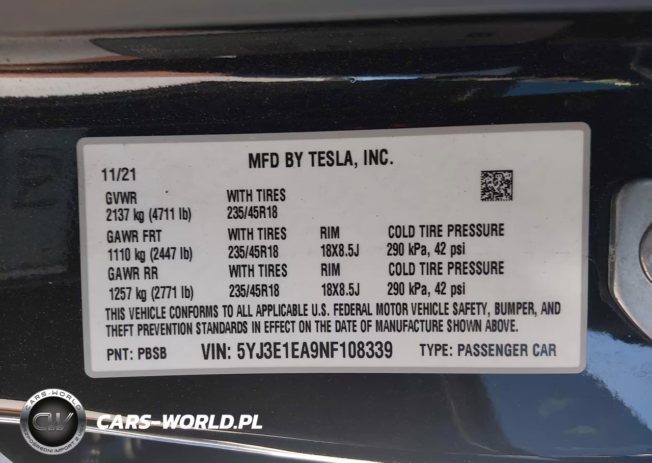 2022 Tesla Model 3 Rear-Wheel Drive VIN:5YJ3E1EA9NF108339 - 9