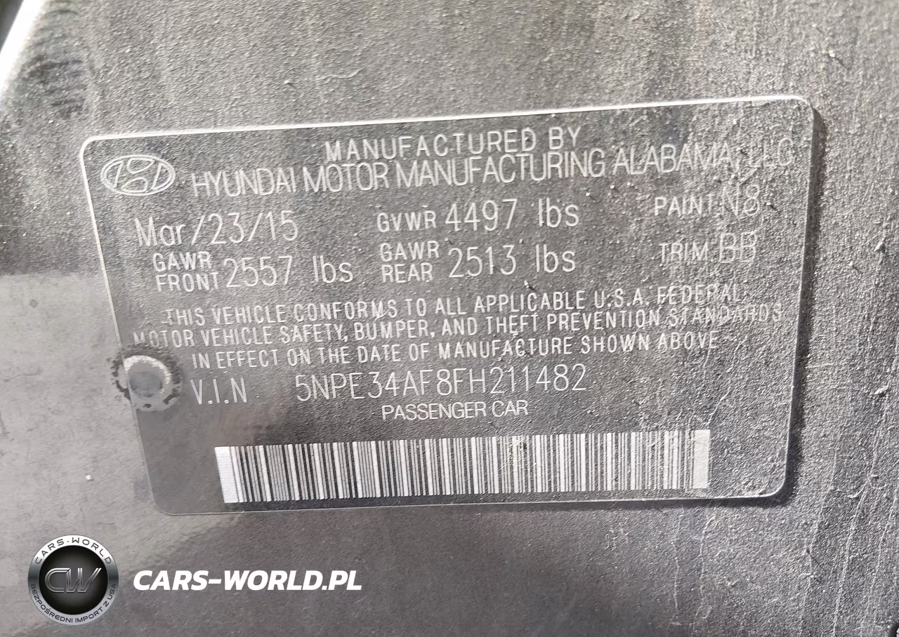 2015 Hyundai Sonata Sport VIN:5NPE34AF8FH211482 - 9