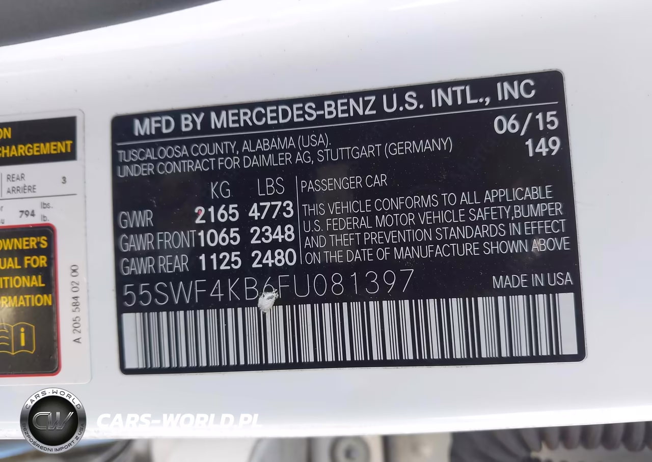 2015 Mercedes-Benz C 300 4Matic VIN:55SWF4KB6FU081397 - 9