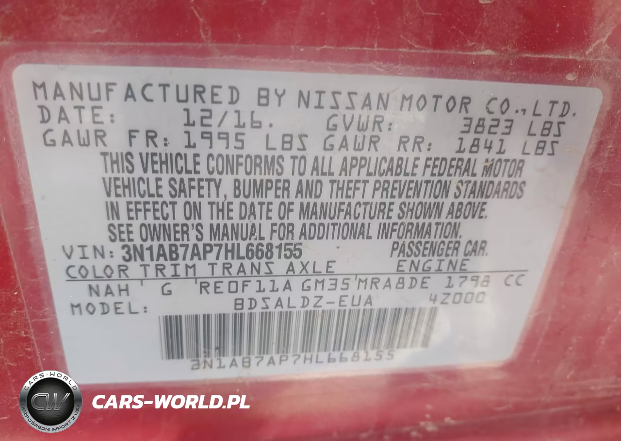 2017 Nissan Sentra Sv VIN:3N1AB7AP7HL668155 - 9